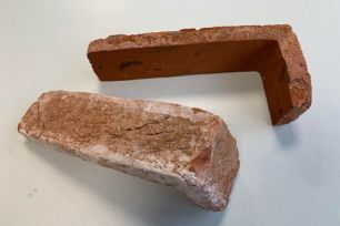 Hjørne stykke Patina Stone red
